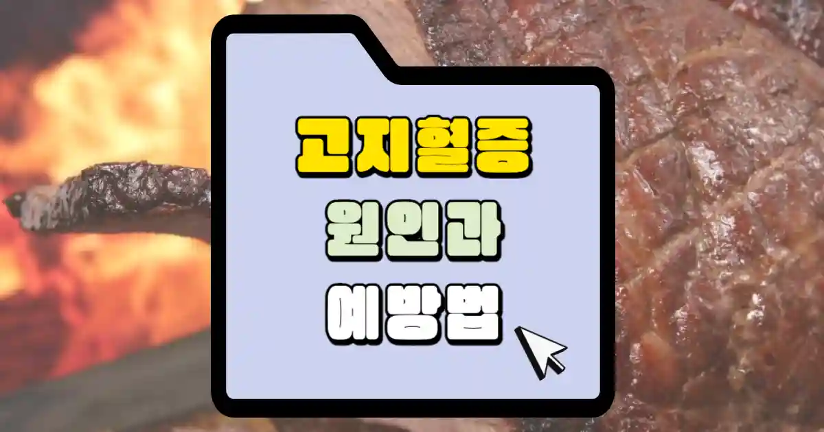 고지혈증 원인과 예방법